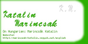 katalin marincsak business card